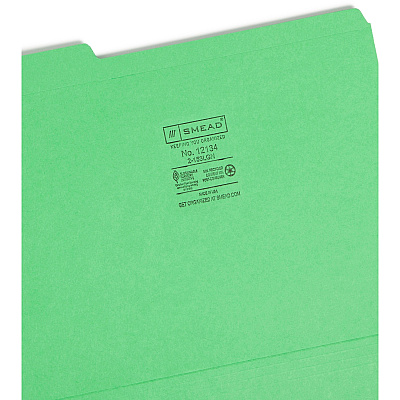 Smead Colored 1/3 Tab Cut Letter Recycled Top Tab File Folder (SMD12134)