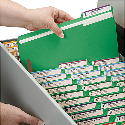 Smead Colored 1/3 Tab Cut Letter Recycled Fastener Folder (SMD12140)