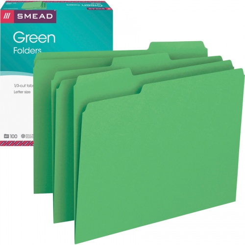 Smead Colored 1/3 Tab Cut Letter Recycled Top Tab File Folder (12143)