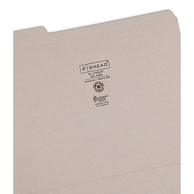 Smead Colored 1/3 Tab Cut Letter Recycled Top Tab File Folder (SMD12334)