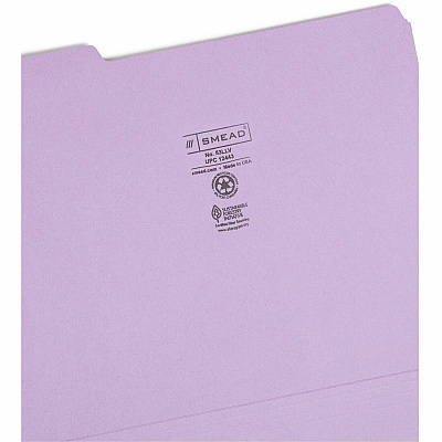 Smead Colored 1/3 Tab Cut Letter Recycled Top Tab File Folder (SMD12443)