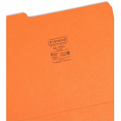 Smead Colored 1/3 Tab Cut Letter Recycled Top Tab File Folder (SMD12543)
