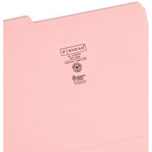 Smead Colored 1/3 Tab Cut Letter Recycled Top Tab File Folder (12634)