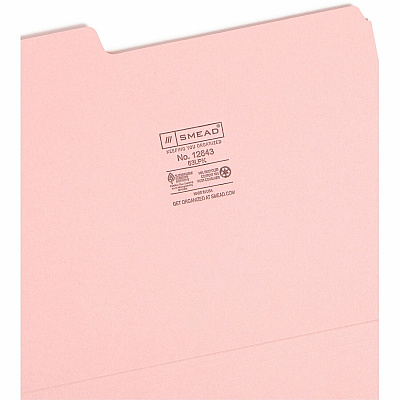 Smead Colored 1/3 Tab Cut Letter Recycled Top Tab File Folder (SMD12643)