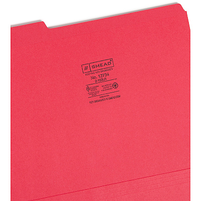 Smead Colored 1/3 Tab Cut Letter Recycled Top Tab File Folder (SMD12734)