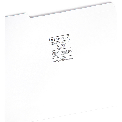 Smead Colored 1/3 Tab Cut Letter Recycled Top Tab File Folder (SMD12834)