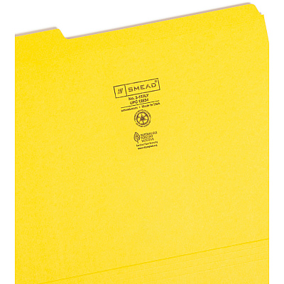 Smead Colored 1/3 Tab Cut Letter Recycled Top Tab File Folder (SMD12934)