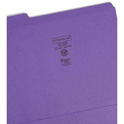 Smead Colored 1/3 Tab Cut Letter Recycled Top Tab File Folder (SMD13034)