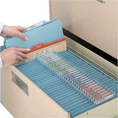 Smead SafeSHIELD 2/5 Tab Cut Letter Recycled Classification Folder (SMD13730)