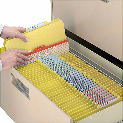 Smead SafeSHIELD 2/5 Tab Cut Letter Recycled Classification Folder (SMD13734)
