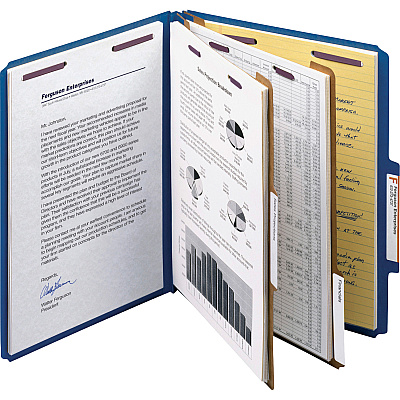 Smead SafeSHIELD 2/5 Tab Cut Letter Recycled Classification Folder (SMD14032)