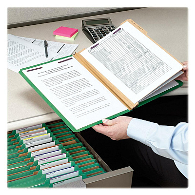 Smead SafeSHIELD 2/5 Tab Cut Letter Recycled Classification Folder (SMD14033)