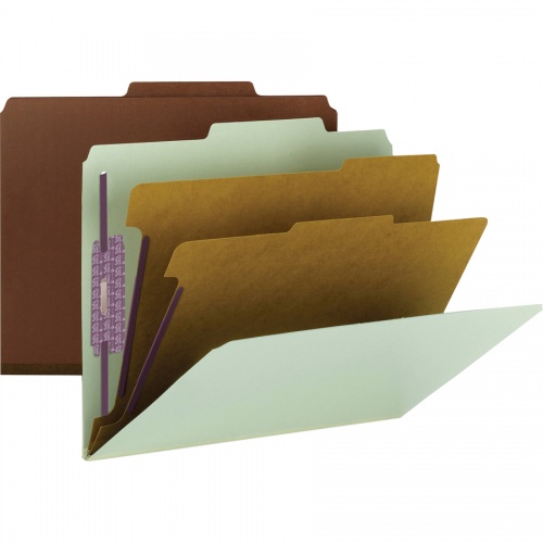 Smead Pressboard Classification Folders with SafeSHIELD Coated Fastener Technology (14075)