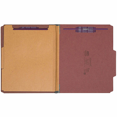 Smead Pressboard Classification Folders with SafeSHIELD Coated Fastener Technology (SMD14075)