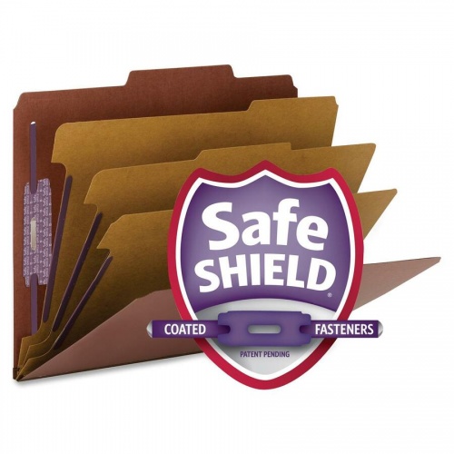 Smead SafeSHIELD 2/5 Tab Cut Letter Recycled Classification Folder (14092)