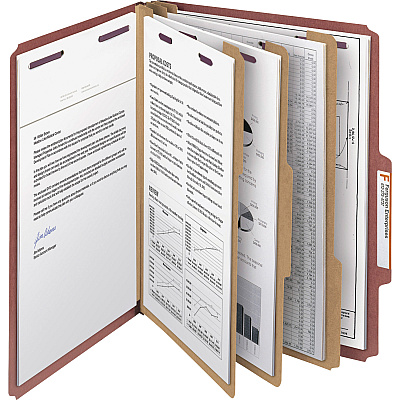 Smead SafeSHIELD 2/5 Tab Cut Letter Recycled Classification Folder (SMD14092)