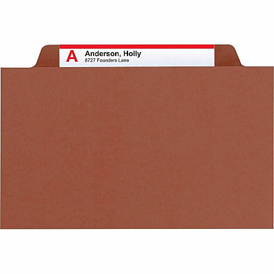 Smead SafeSHIELD 2/5 Tab Cut Letter Recycled Classification Folder (SMD14092)