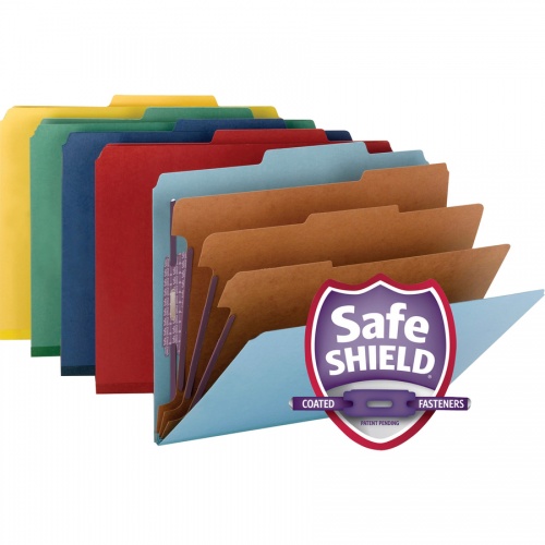 Smead SafeSHIELD 2/5 Tab Cut Letter Recycled Classification Folder (14096)