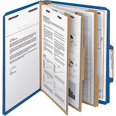 Smead SafeSHIELD 2/5 Tab Cut Letter Recycled Classification Folder (SMD14096)