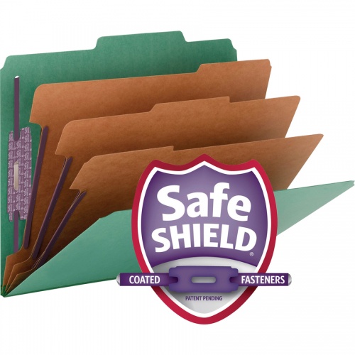 Smead SafeSHIELD 2/5 Tab Cut Letter Recycled Classification Folder (14097)