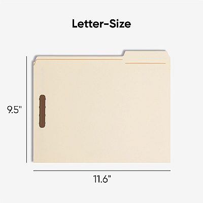 Smead 1/3 Tab Cut Letter Recycled Fastener Folder (SMD14537)
