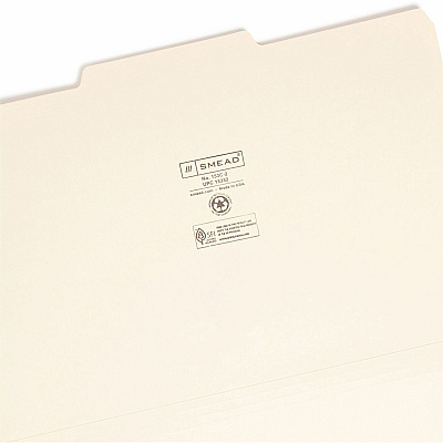 Smead 1/3 Tab Cut Legal Recycled Top Tab File Folder (SMD15332)