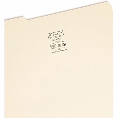 Smead 1/3 Tab Cut Legal Recycled Top Tab File Folder (SMD15334)