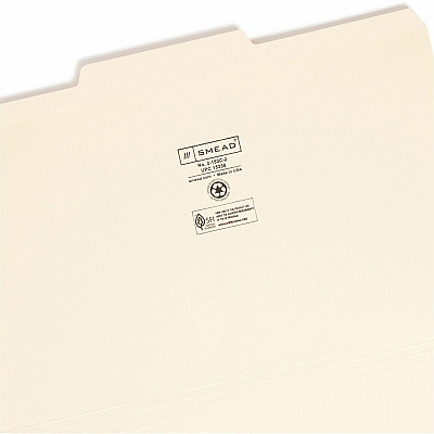 Smead 1/3 Tab Cut Legal Recycled Top Tab File Folder (SMD15336)