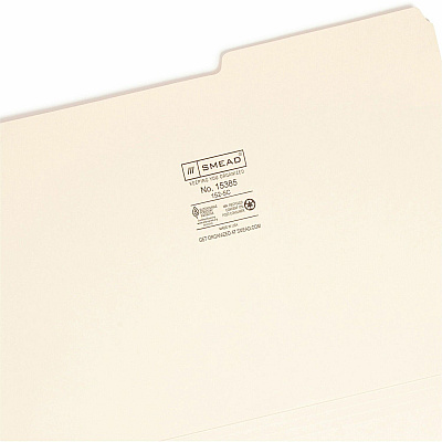 Smead 2/5 Tab Cut Legal Recycled Top Tab File Folder (SMD15385)