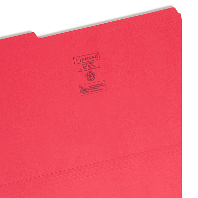 Smead Colored 1/3 Tab Cut Legal Recycled Top Tab File Folder (SMD17734)