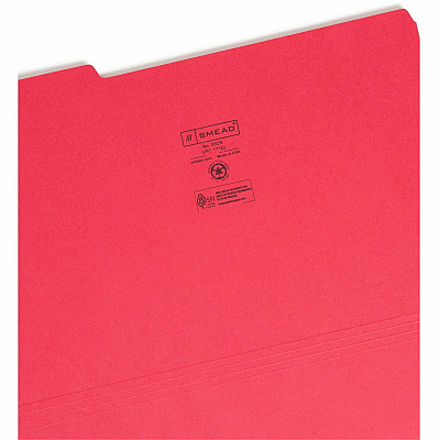 Smead Colored 1/3 Tab Cut Legal Recycled Top Tab File Folder (SMD17743)