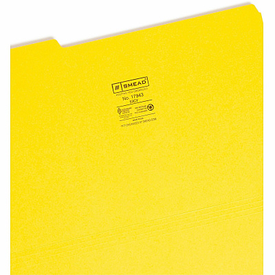 Smead Colored 1/3 Tab Cut Legal Recycled Top Tab File Folder (SMD17943)
