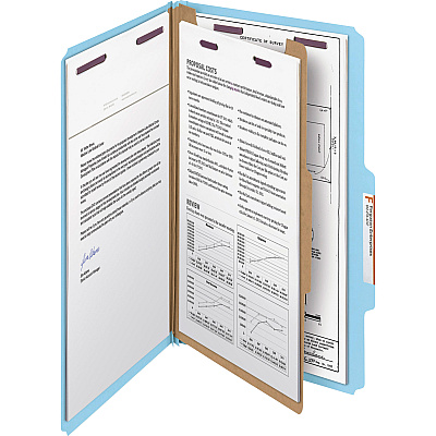 Smead SafeSHIELD 2/5 Tab Cut Legal Recycled Classification Folder (SMD18730)