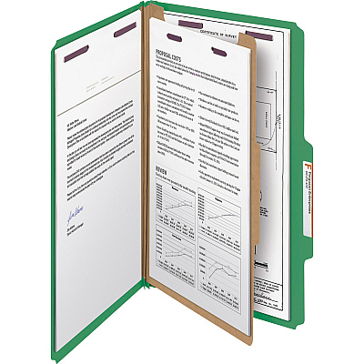 Smead SafeSHIELD Fastener 1-Divider Classification Folders (SMD18733)