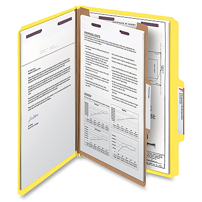 Smead SafeSHIELD Fastener 1-Divider Classification Folders (SMD18734)