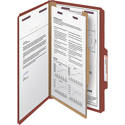 Smead SafeSHIELD 2/5 Tab Cut Legal Recycled Classification Folder (SMD18775)