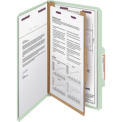 Smead SafeSHIELD 2/5 Tab Cut Legal Recycled Classification Folder (SMD18776)