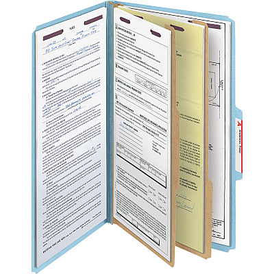 Smead SafeSHIELD 2/5 Tab Cut Legal Recycled Classification Folder (SMD19030)