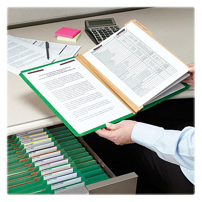Smead SafeSHIELD 2/5 Tab Cut Legal Recycled Classification Folder (SMD19033)
