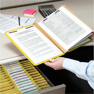 Smead SafeSHIELD Fasteners 2 Divider Classification Folders (SMD19034)
