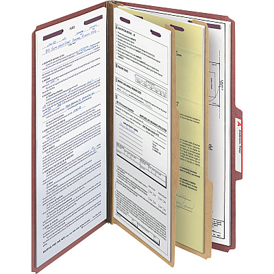 Smead SafeSHIELD 2/5 Tab Cut Legal Recycled Classification Folder (SMD19075)