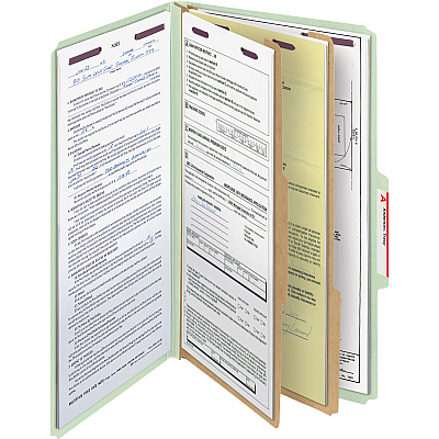 Smead SafeSHIELD 2/5 Tab Cut Legal Recycled Classification Folder (SMD19076)