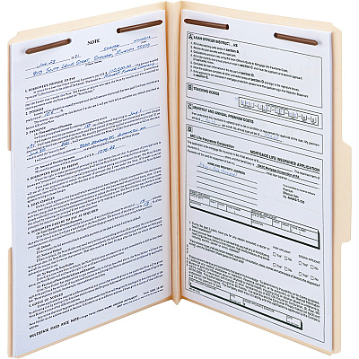 Smead 1/3 Tab Cut Legal Recycled Fastener Folder (SMD19595)