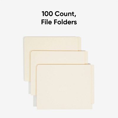 Smead Shelf-Master Straight Tab Cut Letter Recycled End Tab File Folder (SMD24110)