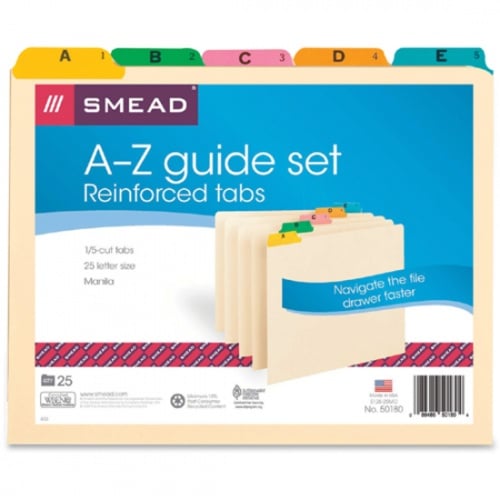 Smead Filing Guides with Alphabetic Indexing (50180)