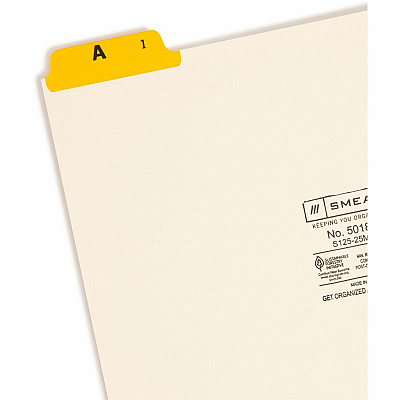 Smead Filing Guides with Alphabetic Indexing (SMD50180)