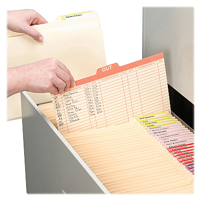 Smead 1/5 Tab Cut Letter Recycled Top Tab File Folder (SMD51910)
