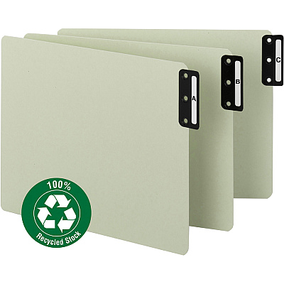 Smead 100% Recycled Filing Guides with Vertical Extra-Wide Blank Tab (SMD61676)