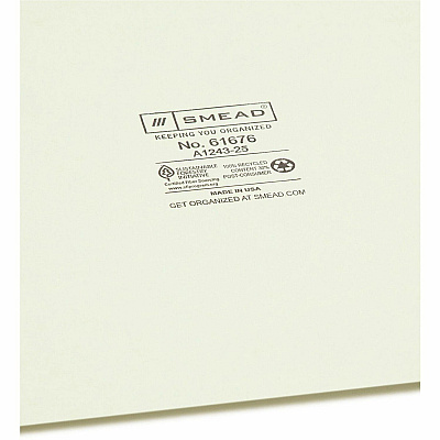 Smead 100% Recycled Filing Guides with Vertical Extra-Wide Blank Tab (SMD61676)