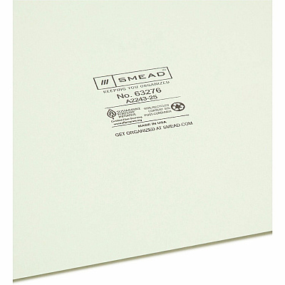 Smead 100% Recycled Filing Guides with Vertical Extra-Wide Blank Tab (SMD63276)